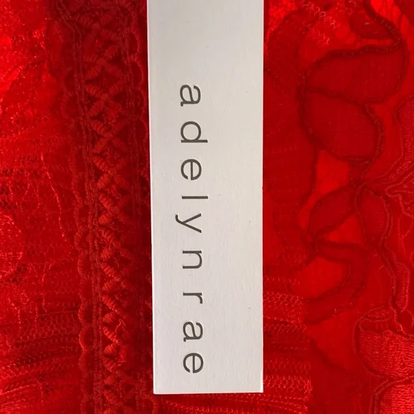 Adelyn Rae Red Lace Ruffle Mini Dress - Picture 3 of 8